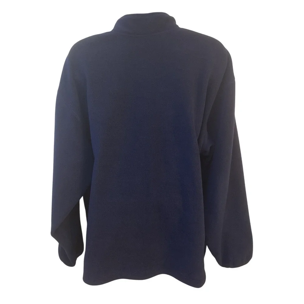 Vintage Adidas Mens XL Fleece Sweatshirt Quarter Zip‎ Blue Pullover Blokecore